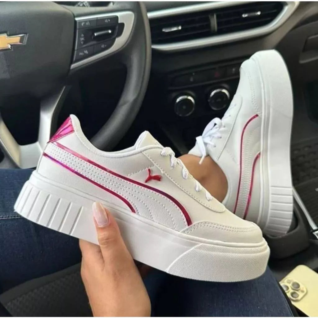 Tenis Esportivo Feminino Tênis Casual Plataforma Branco Tenis Para Caminhada Corrida