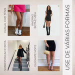 Vestido Curtinho Moda Balada em Alfaiataria com Alça Curto Justo com Amarração Costa Nua Fest Dia das Mães Sexy Elegante