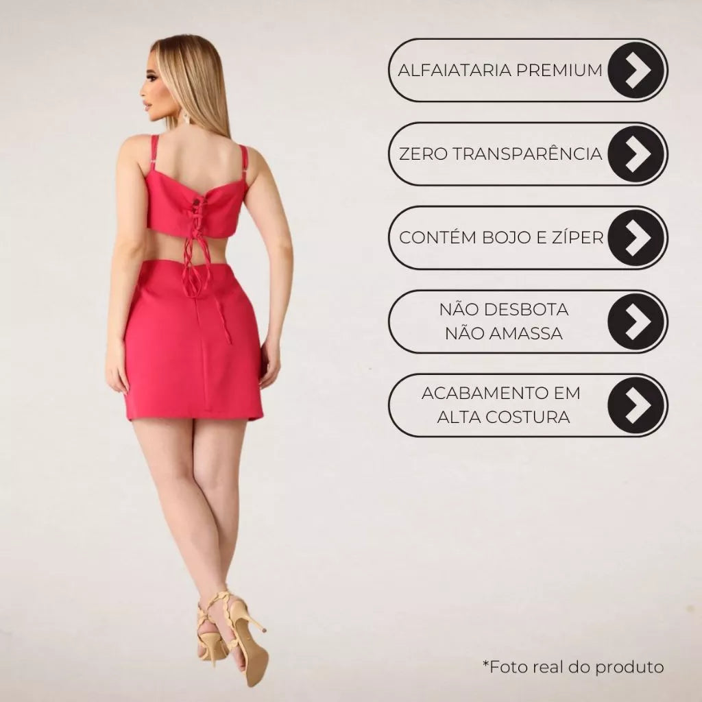 Vestido Alfaiataria Alça Regulavel Curto Sofisticado Recorte Tubinho Elegante, Vestido Feminino, Vestido Curto, Vestidos