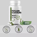 Bemfamosa Fiber Herbal Premium | Psyllium + Cavalinha 100% Puro | 60 Cápsulas 500mg  ou