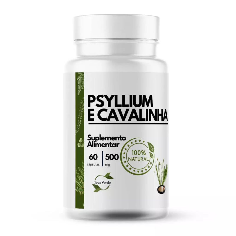 Bemfamosa Fiber Herbal Premium | Psyllium + Cavalinha 100% Puro | 60 Cápsulas 500mg  ou