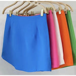 Saia Curta Alfaiataria Mini saia Moda Verao 2025 Blogueira
