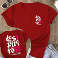 Camiseta Feminina Blusa ESPIRITO SANTO A CASA É SUA Camisa Manfinity 100% algodão Street Wear
