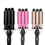 Chapinha Triondas Ondulador Formador Triplo 22mm Modelador de Cachos Onda Cabelo Cerâmica 200°C