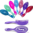 Kit Escova Polvo, Escova Flexível, Escova Magica, Escova Raquete, Massageadora e Touca de Cetim