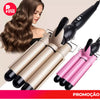 Chapinha Triondas Ondulador Formador Triplo 22mm Modelador de Cachos Onda Cabelo Cerâmica 200°C