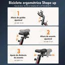 🚴‍♀️ BemFamosa Health Cycle Pro | Bicicleta Ergométrica Spinning para Condicionamento, Mobilidade e Reabilitação | 120kg | Preto e Vermelho