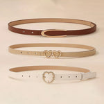 Conjunto de 5 peças Cinto feminino Cinto decorativo de Metal Fivela Decorativa Fashionable All-Match Cinto pequeno