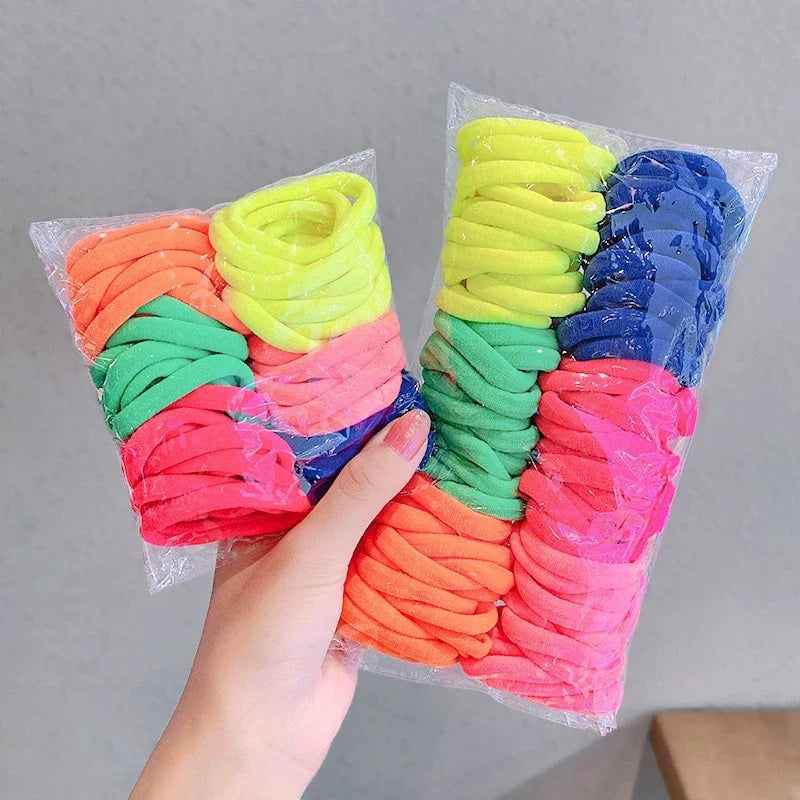 50pcs Faixas De Cabelo De Borracha Esticada De Alta Elasticidade