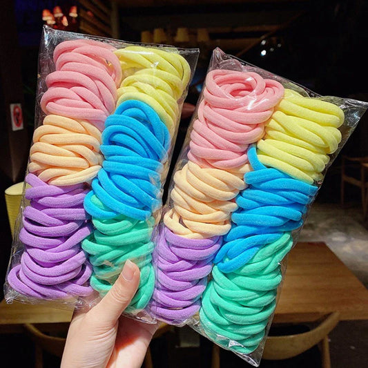 50pcs Faixas De Cabelo De Borracha Esticada De Alta Elasticidade